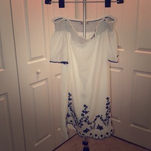 altar’d State off the shoulder white dress